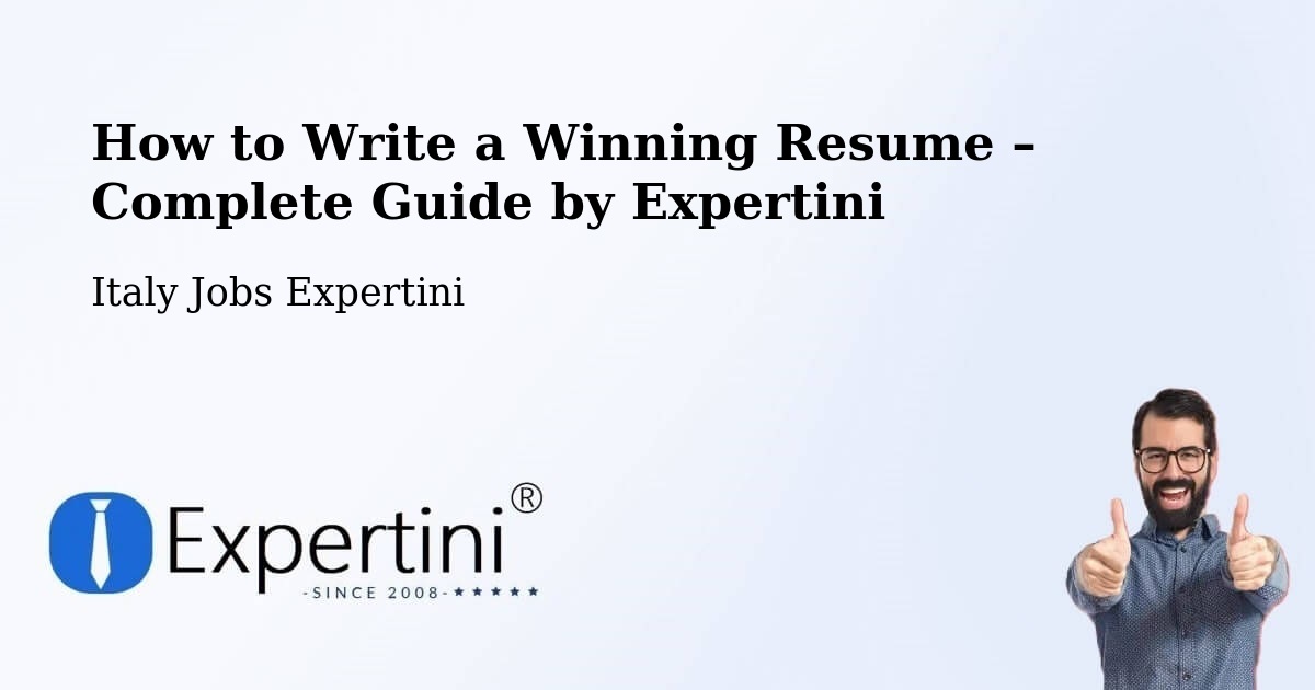 Resume Writing Guide for Job Seekers – Saronno - Saronno, Italy Jobs Expertini
